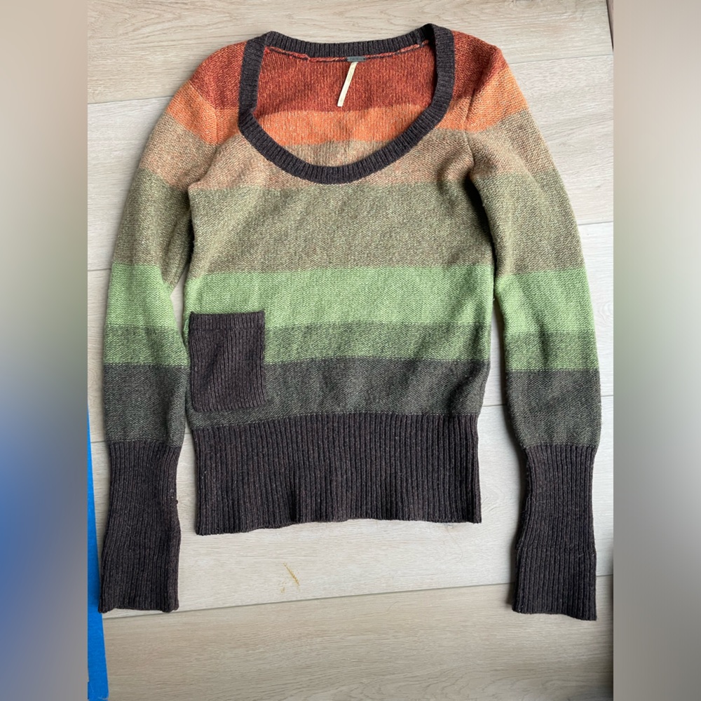 Free people wool striped sweater